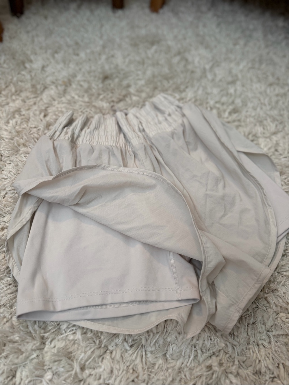 all in motion white Athletic Shorts with Built-In Liner
